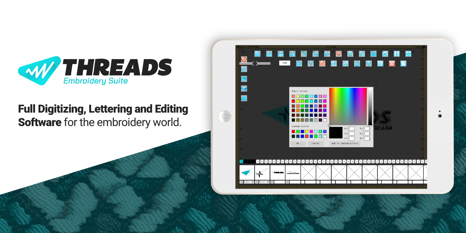 Create and Edit on Threads Embroidery Software